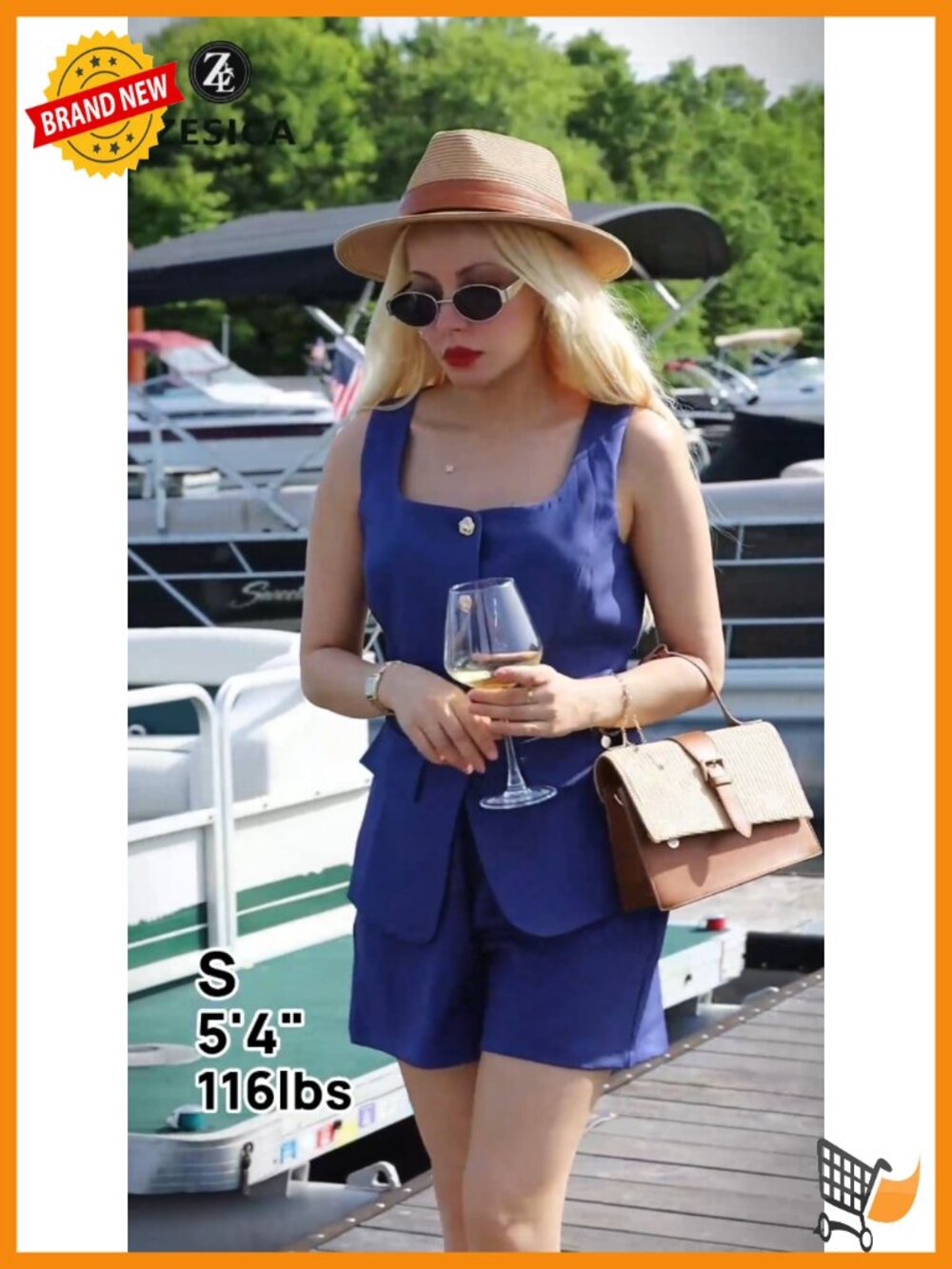Women's 2 Piece Short Set Vest & Matching Shorts Business Casual Outfit - Picture 6 of 6